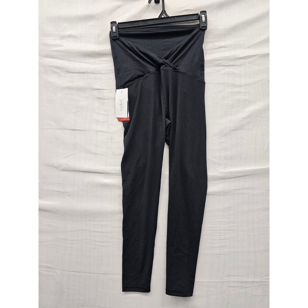 Isabel by Ingrid & Isabel Womens Crossover Maternity Leggings Black Blend Size S